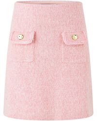 Self-Portrait - High-Waist Knit Mini Skirt - Lyst