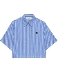 MSGM - Striped Shirt - Lyst