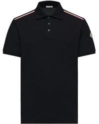 Moncler - Shoulder Stripe Polo Shirt - Lyst