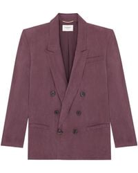 Saint Laurent - Double-Breasted Long-Sleeved Jacket - Lyst