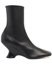 Dries Van Noten - 65Mm Heeled Leather Ankle Boots - Lyst