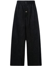 Martine Rose - Wide-Leg Corduroy Elasticated Waistband Trousers - Lyst