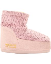Moon Boot - Color-Blocked Knit Snow Boots - Lyst
