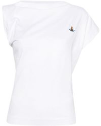 Vivienne Westwood - Orb Embroidered Asymmetric T-Shirt - Lyst