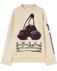 Jil Sander - Cherry Printed Knit Jumper - Lyst