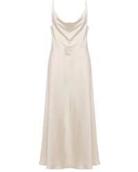 D.exterior - Satin Cowl-Neck Maxi Dress - Lyst