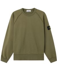 Stone Island - Oversized-Fit Crewneck Sweatshirt With Raglan Sleeves - Lyst