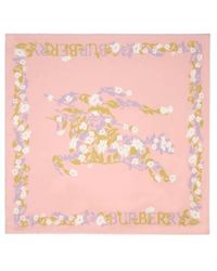 Burberry - Floral Prinyed Finished-Edge Scarf - Lyst
