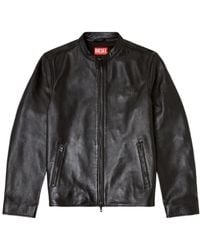DIESEL - L-Tad-Wrd Biker Jacket - Lyst