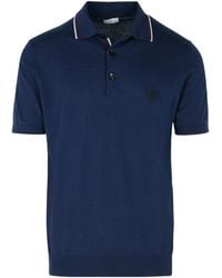 Etro - Logo Embroidered Knitted Polo Shirt - Lyst