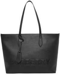 Burberry - Logo Embossed Medium Handbag - Lyst