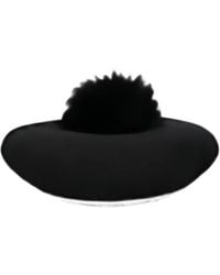 Borsalino - Pompom-Detail Wool Beret - Lyst
