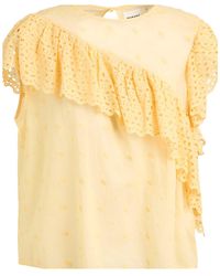 Isabel Marant - Solid Embroidered Short-Sleeve Top - Lyst