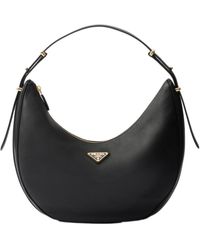 Prada - Arqué Zip-Up Large Shoulder Bag - Lyst