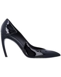 The Attico - 95Mm Mia Patent-Leather Pointed-Toe Pumps - Lyst
