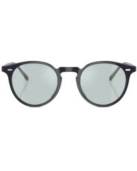 Oliver Peoples - Geometric Frame Round Sunglasses - Lyst