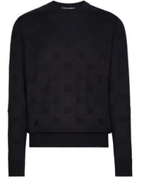 Dolce & Gabbana - All-Over Dg Inlay Crewneck Jumper - Lyst