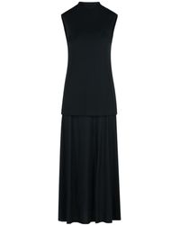 Jil Sander - Crepe Sleeveless Maxi Dress - Lyst