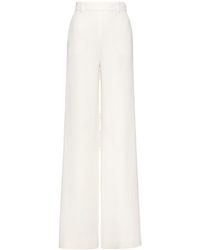 Valentino - High-Waisted Wide-Leg Trousers - Lyst