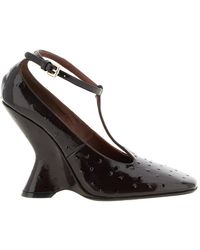 Dries Van Noten - T-Strap Sculptural Heeled Pumps - Lyst