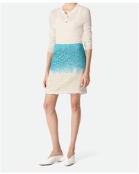 Bottega Veneta - Wool And Silk Overdyed Skirt - Lyst