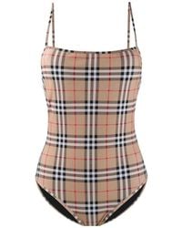 Burberry - Vintage Check One-Piece Swimsuit - Lyst