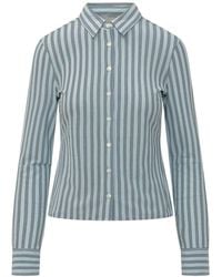 Tory Burch - Striped Polo Shirt - Lyst