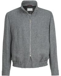 Brunello Cucinelli - Mélange-Effect Zip-Up Jacket - Lyst