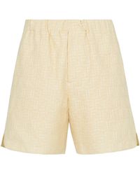 Fendi - Ff Jacquard Bermudas Shorts - Lyst