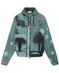 Versace - Sunset Palms Print Hooded Jacket - Lyst