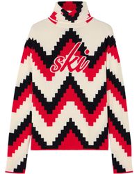 Perfect Moment - Intarsia Merino Wool Turtleneck Sweater - Lyst