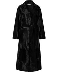 Nour Hammour - Althea Belted Cow Hair Coat - Lyst
