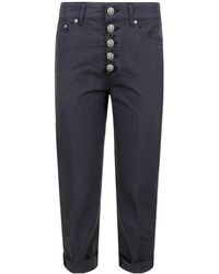 Dondup - Cropped Button-Front Pants - Lyst