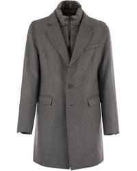 Herno - Coat With Detachable Collar - Lyst