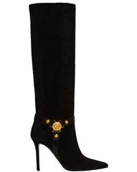 Balmain - Eva Knee-High Heeled Boots - Lyst