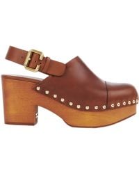 Chloé - Chloé Jeannette Wedge Clogs - Lyst