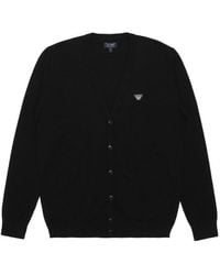 Armani Jeans - V-Neck Knitted Cardigan - Lyst