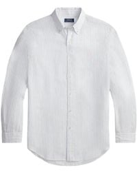 Polo Ralph Lauren - Logo Embroidered Striped Shirt - Lyst