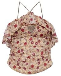 Isabel Marant - Isabel Marant Étoile Djimia Ruffled Print Top - Lyst