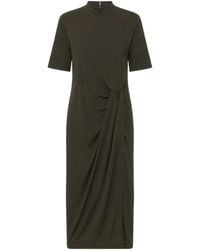 ROTATE BIRGER CHRISTENSEN - Short-Sleeve High-Neck Midi Dress - Lyst