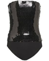 Alexandre Vauthier - Sequined Strapless Bodysuit - Lyst