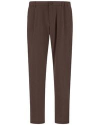 Herno - Seersucker Straight-Leg Trousers - Lyst