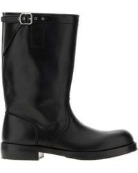 Dries Van Noten - Round Toe Buckled Detailed Boots - Lyst