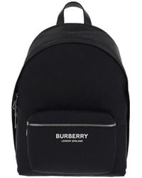 Burberry - Logo Printed Zip-Up Backpack - Lyst
