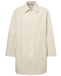 AURALEE - Cotton Twill Coat - Lyst