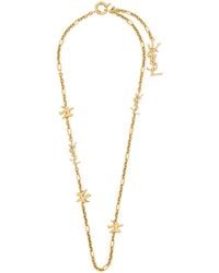 Saint Laurent - Cassandre Dove Pendant Necklace - Lyst