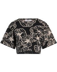Max Mara - Two-Color Short-Sleeved T-Shirt - Lyst