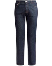 Etro - Regular-Fit Cotton Denim Jeans With Pegaso Embroidery - Lyst