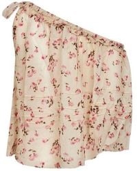 Isabel Marant - Isabel Marant Étoile Loeva Floral Printed One-Shoulder Blouse - Lyst