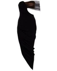 Nensi Dojaka - Asymmetric Tulle-Trimmed Cocktail Dress - Lyst